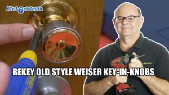 Rekey Old Style Weiser Locks Key in Knobs